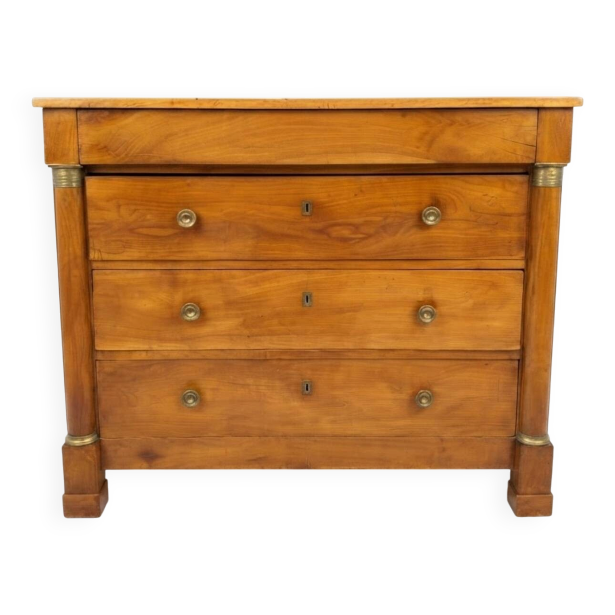 Empire style chest of drawers in cherry wood