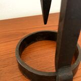 Wrought iron candlesticks brutalist art 70s