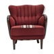 1960s, Danish armchair by Alfred Christensen, red furniture wool fabric.