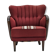 1960s, Danish armchair by Alfred Christensen, red furniture wool fabric.