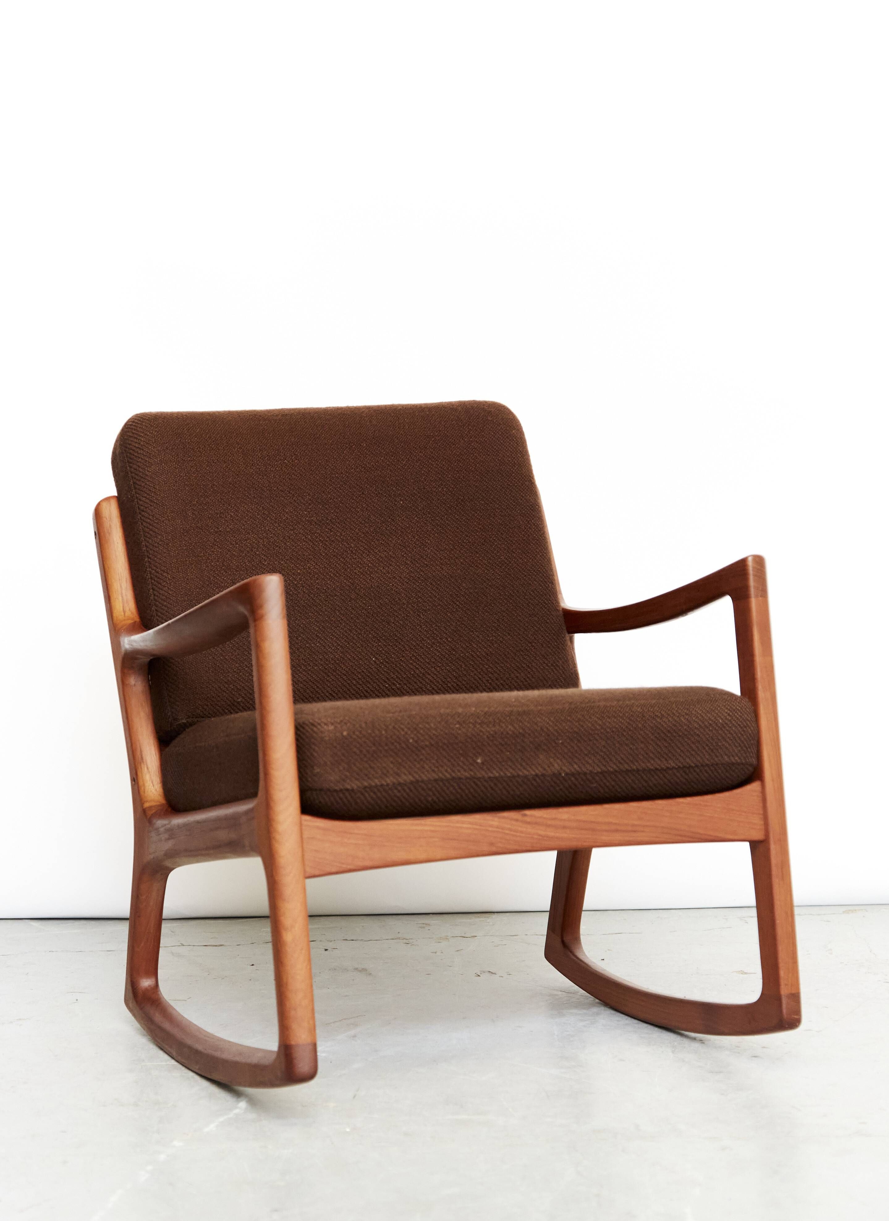 Ole Wanscher Mid-Century Rocking Chair "Senator" for France & Søn