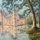 Francis Sachy "Château de Trécesson, Morbihan" oil on panel