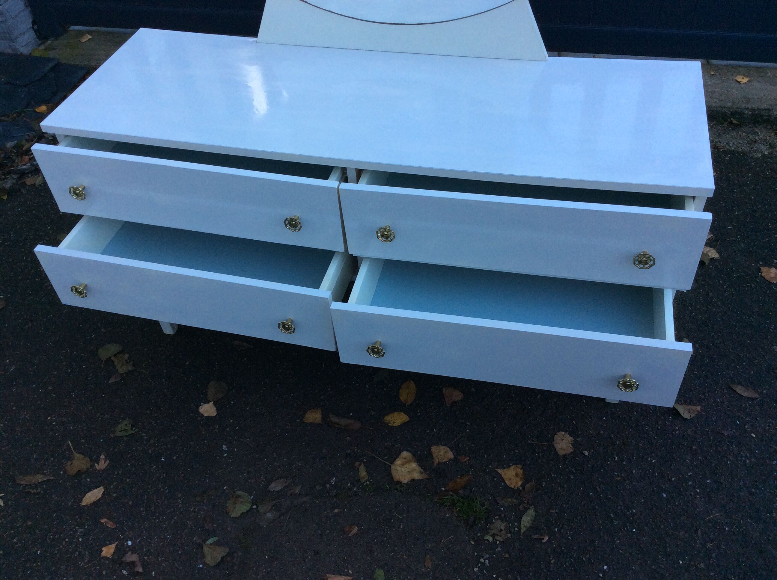 Dressing table mirror triptych 1970 vintage