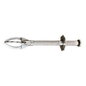 Vintage guilloche 3-claw crab sugar tongs