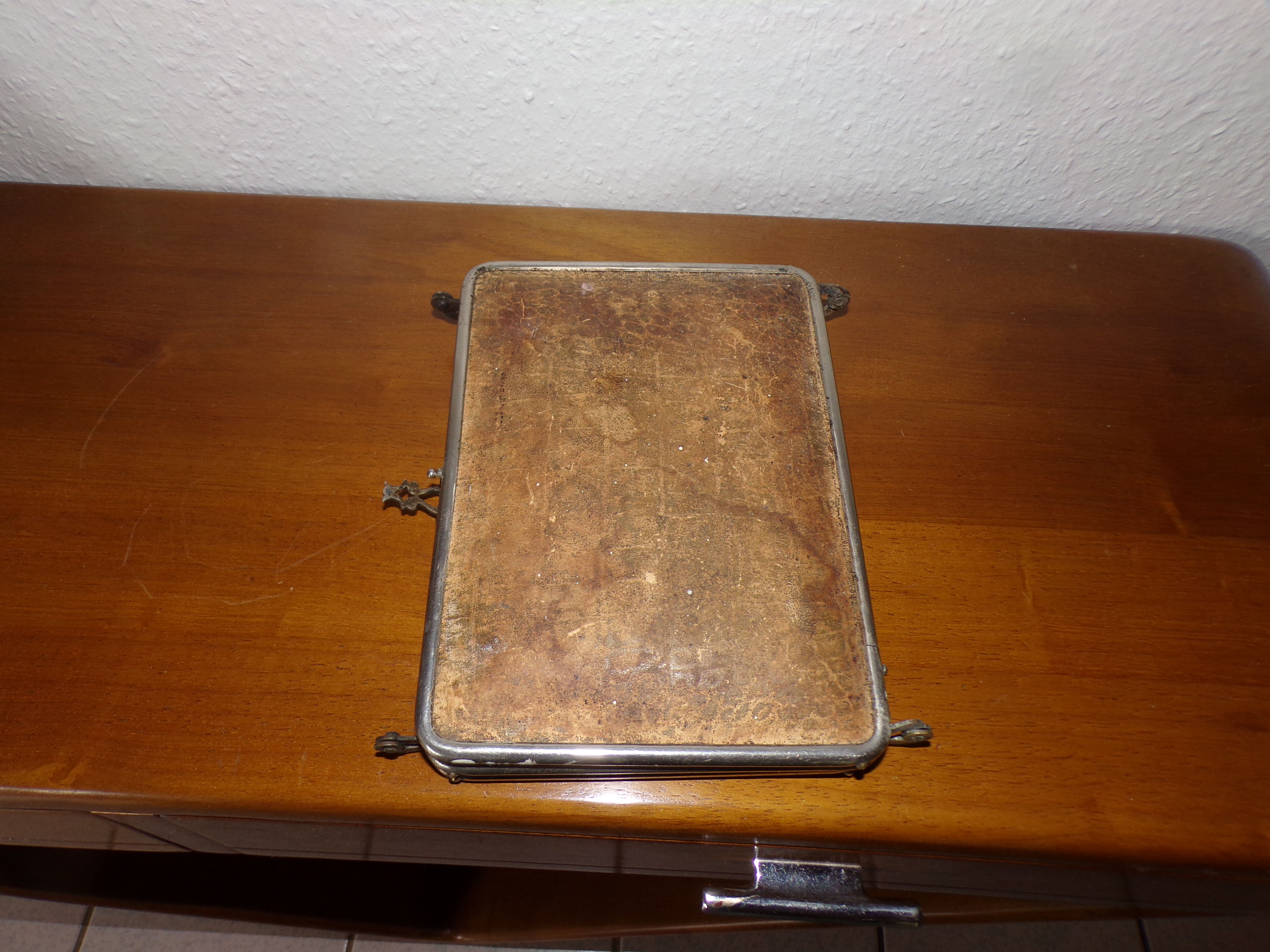 Old tryptic barber mirror