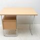 Writing desk, mid-century chrome and formica desk, 1950s, Czechoslovakia