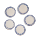 Set of 5 plates Badonviller model Azur