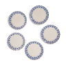 Set of 5 plates Badonviller model Azur