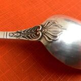 Antique dessert spoon by Orfèvre Cailar Bayard, Empire model.