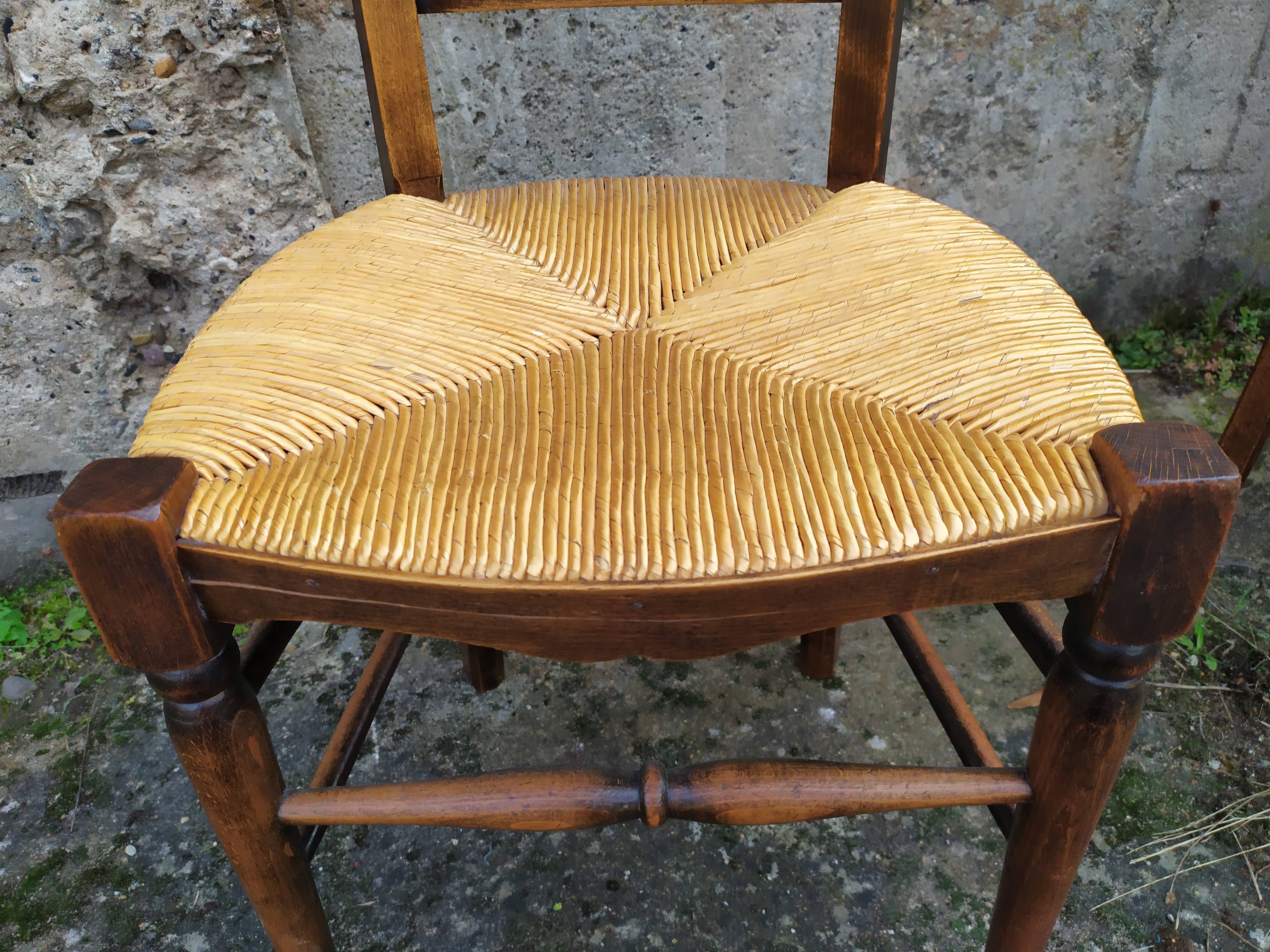 Chaises paillés rustique