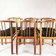 Ensemble de 6 chaises en teck, style Mid-Century, Danemark, années 1970.