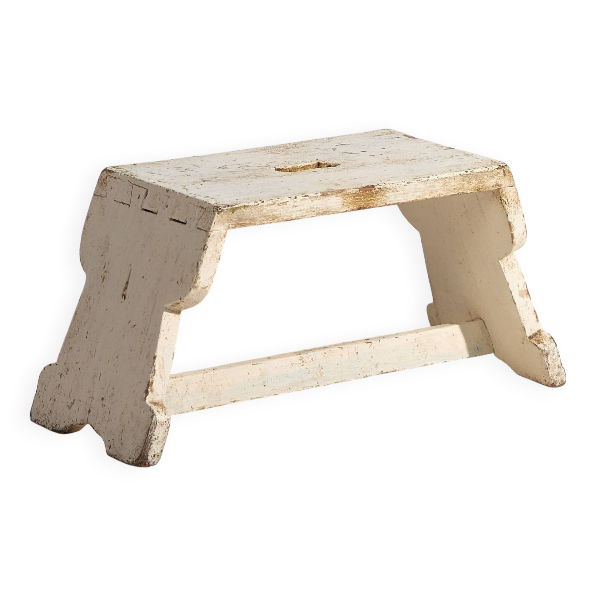 Antique white stool (c.1920) #4