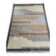 Handwoven wool rollakan rug design 'Wadden' reversible