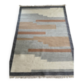 Handwoven wool rollakan rug design 'Wadden' reversible