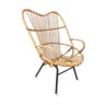 Rohe Noordwolde rattan chair, 1960, Netherlands XL siz