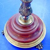 Candlesticks bronze marble griotte nineteenth