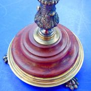 Bougeoirs bronze marbre griotte  xixème