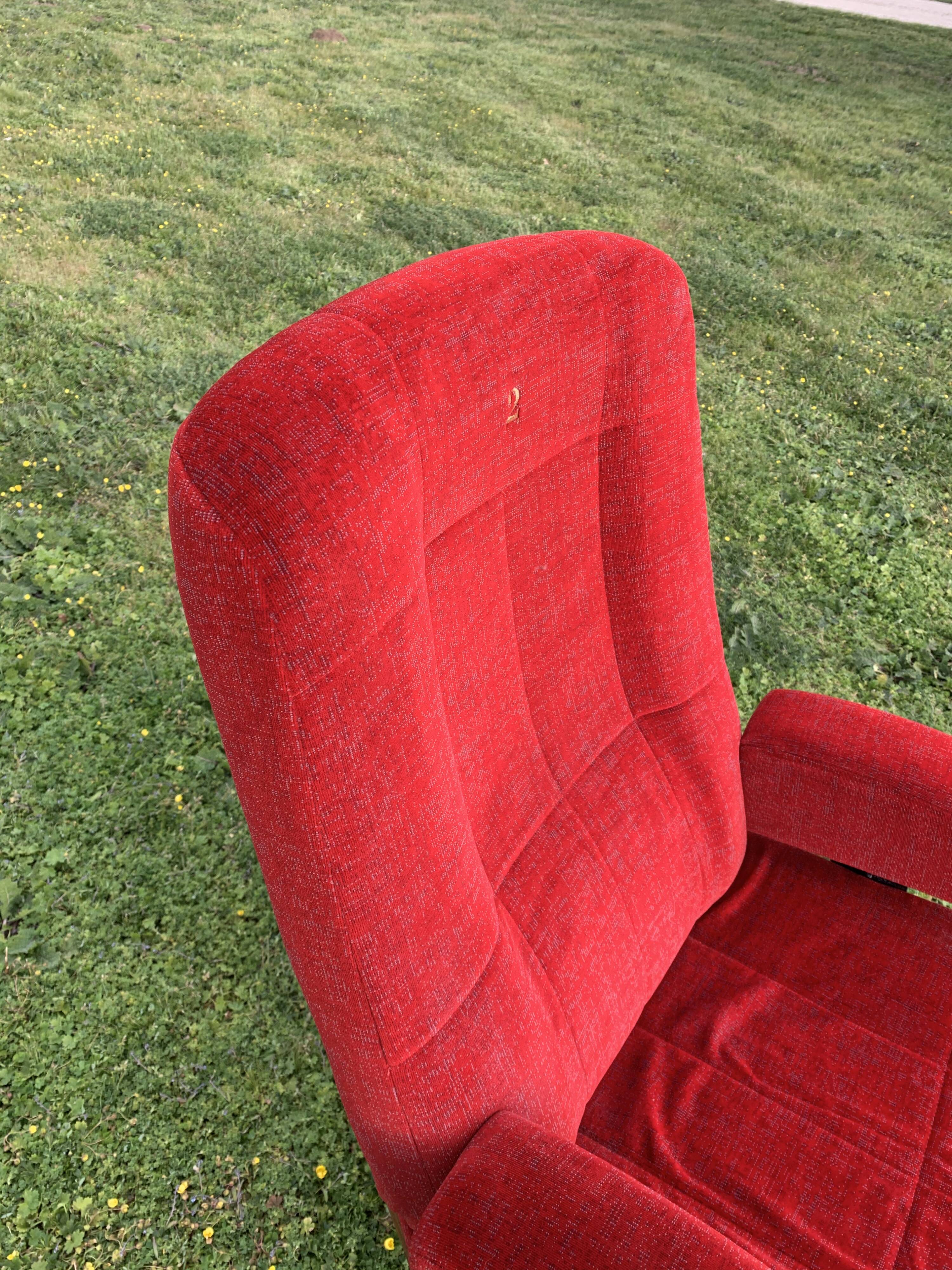 Red velvet cinema chair