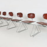 Set of six Beaubourg chairs designed by Michel Cadesin and Georges Laurent for the Centre Pompidou
