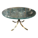 Paire de tables basses rondes, verre, ca 1970