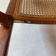 Barber chair with caning