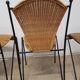 Vintage wicker and black steel chair
