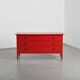 Commode laquée rouge Carlo De Carli pour Sormani, vers 1963