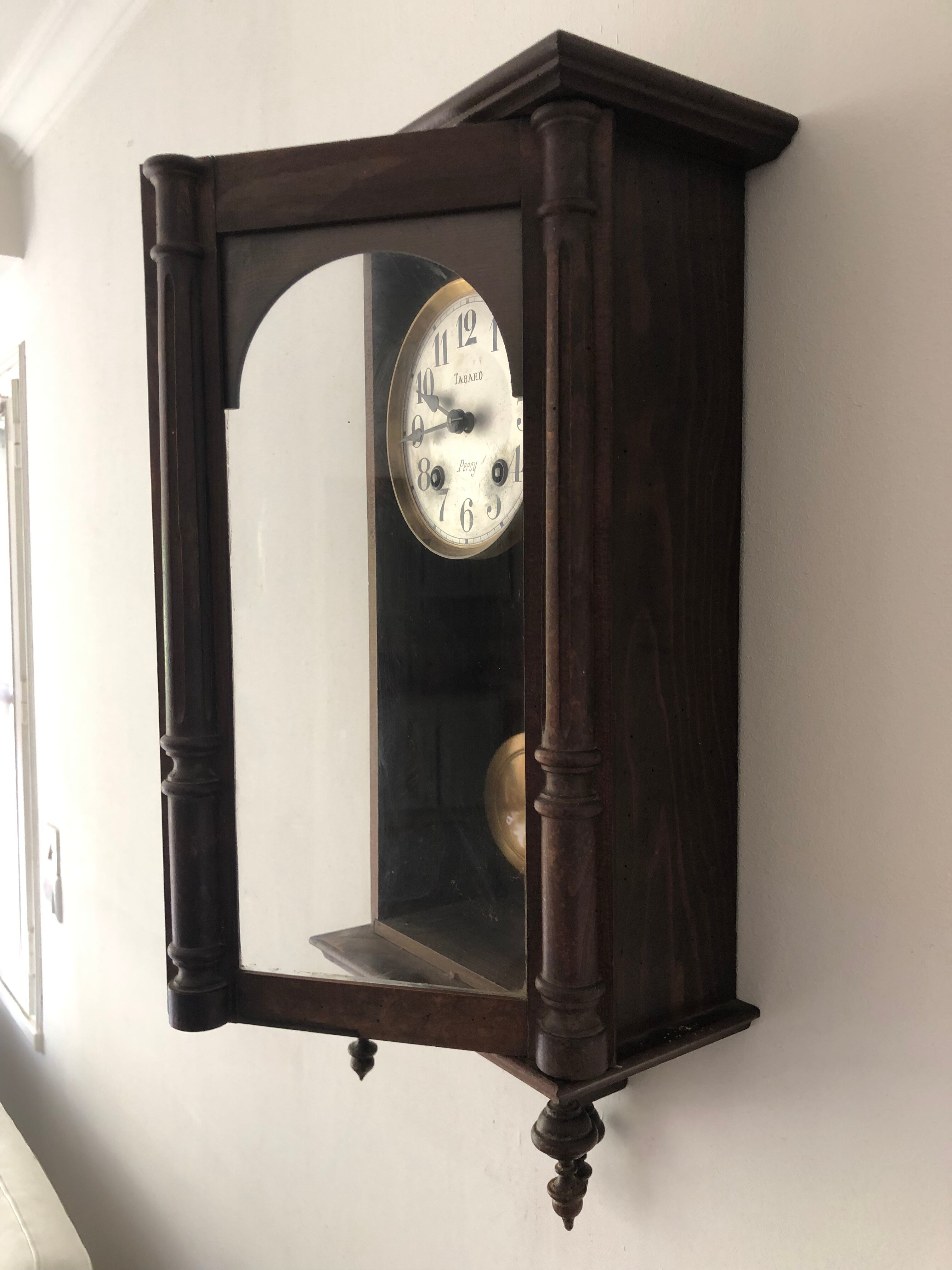 Antique wall chime clock