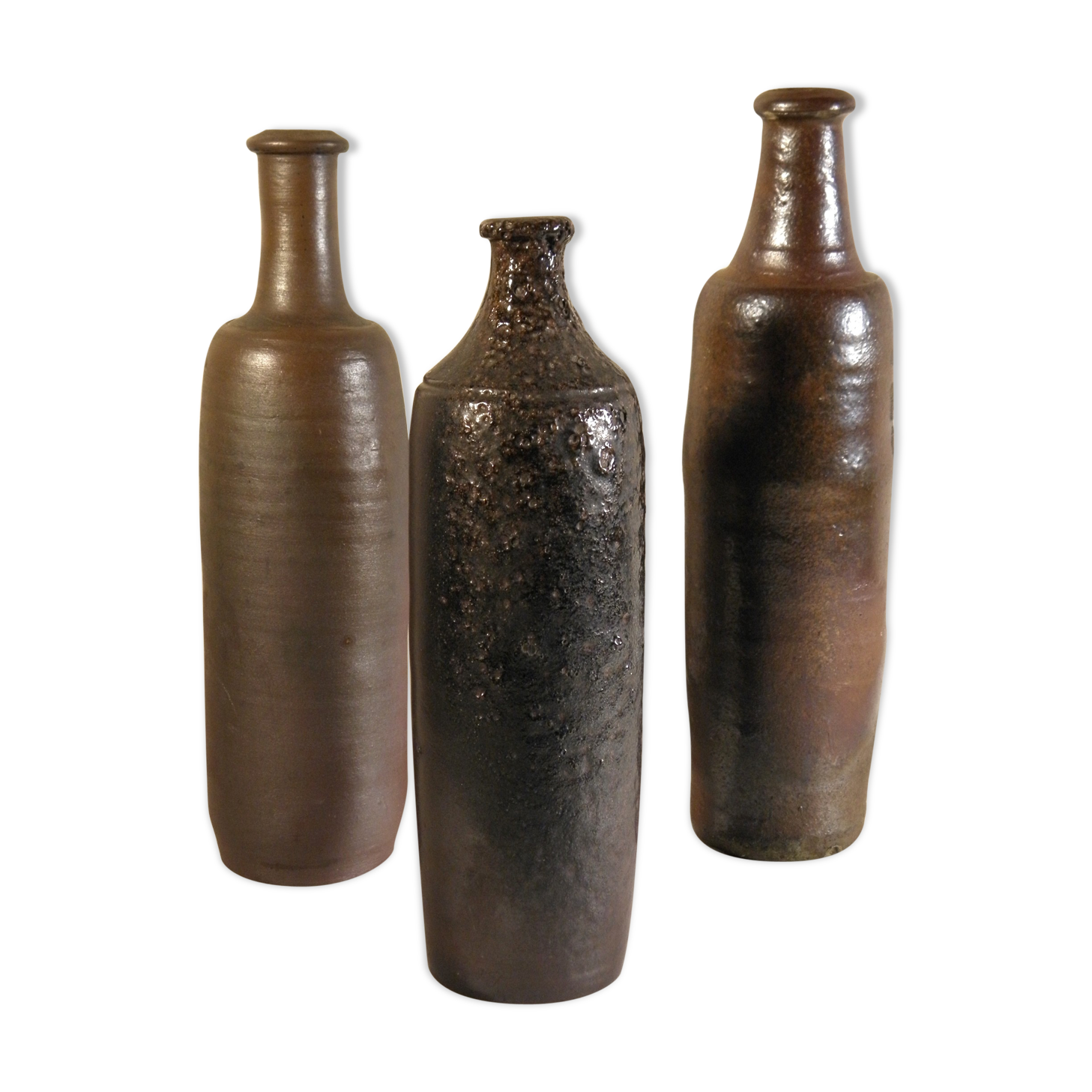 Lot of three old sandstone bottles
