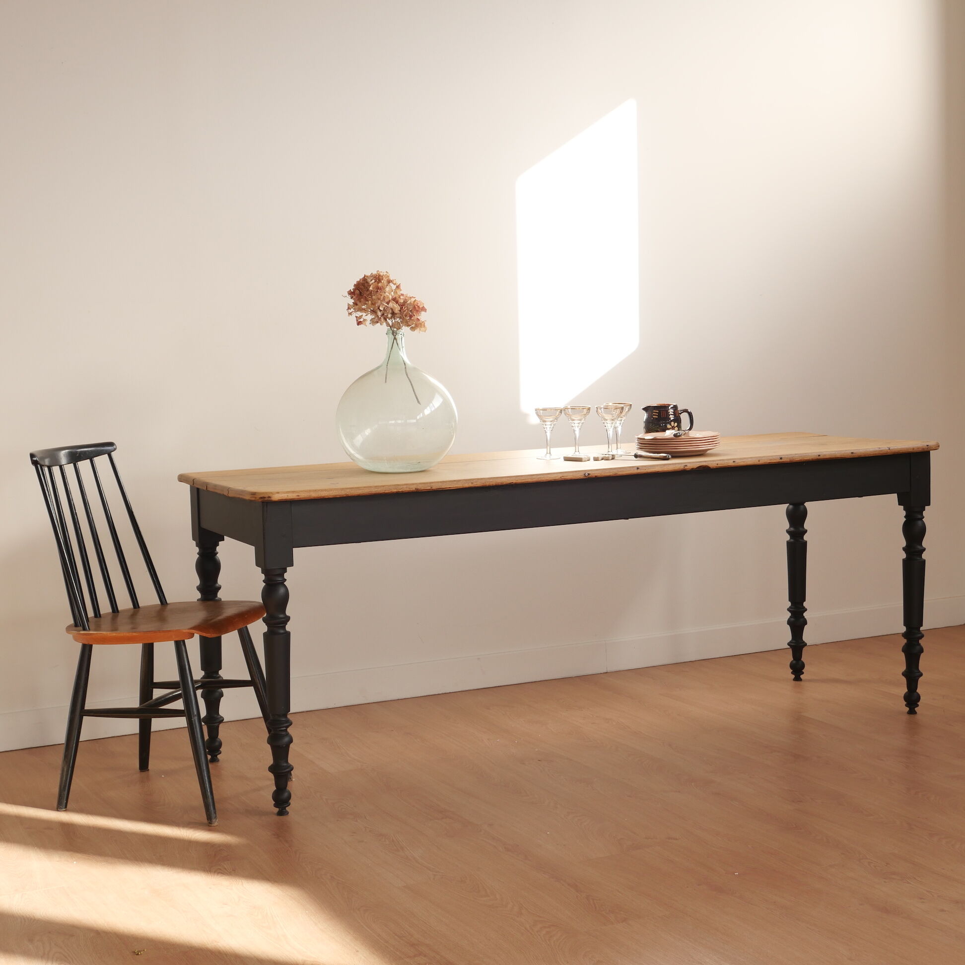 Restored old convent table