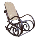 Rocking-chair en bois courbé et cannage