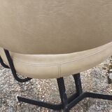 Pair of vintage swivel armchairs design xxeme