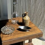 Table d'appoint carrée piètement quadripode à entretoise de style moderniste