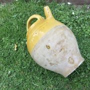 Yellow glazed terracotta jar, south-west of France.