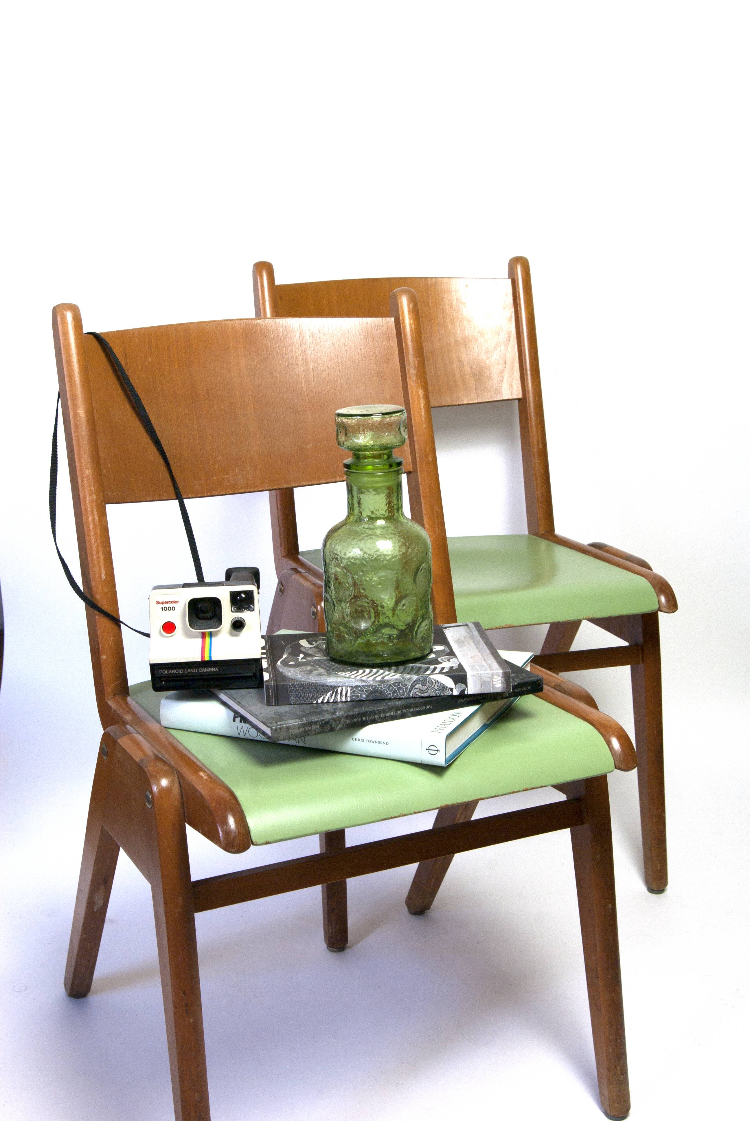 Scandinavian style wooden chairs