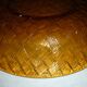 Large orange braided glass dish 27.5 cm