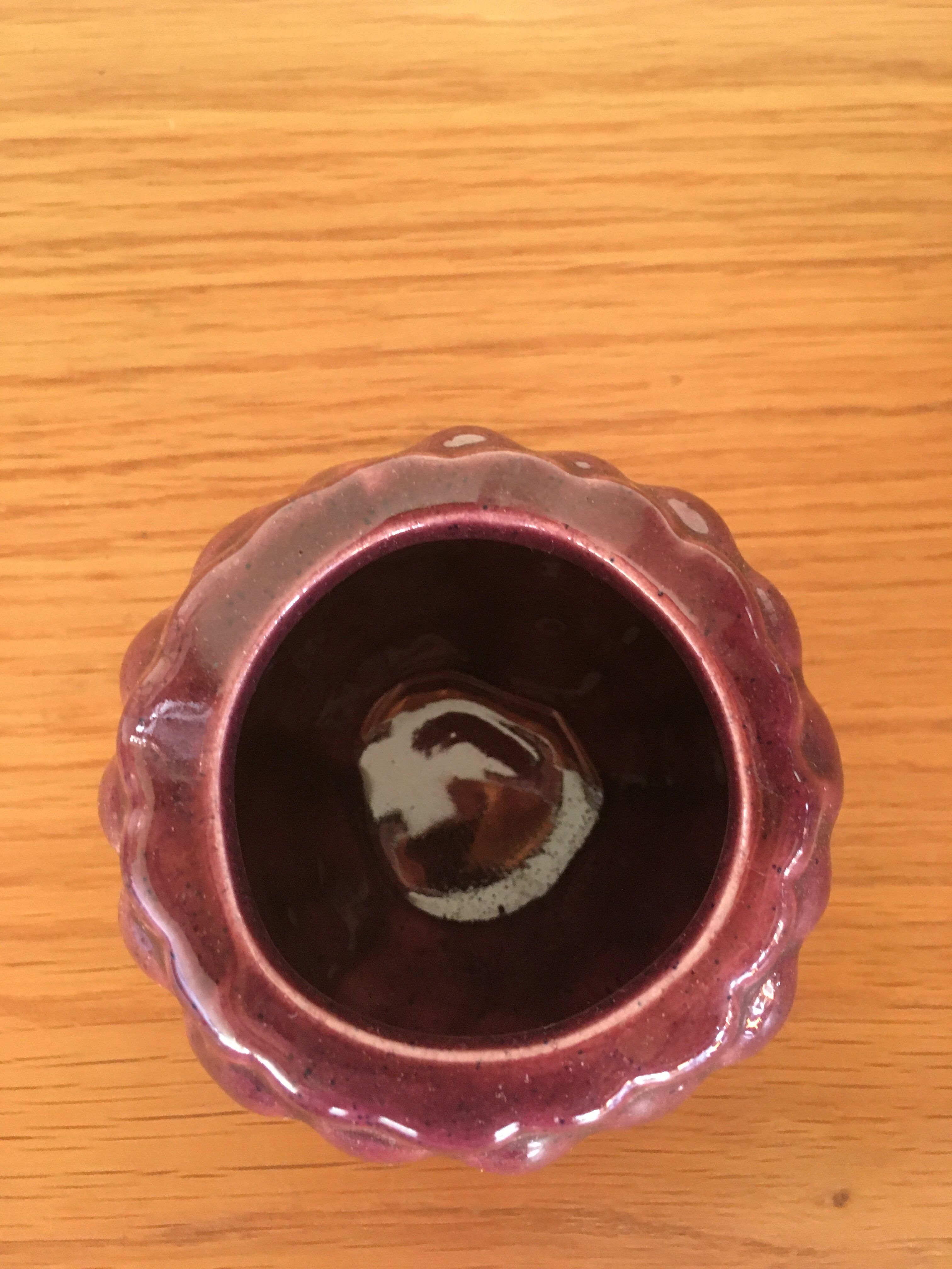 Blackberry jam jar in barbotine