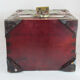 Chinese wooden jewelry box adorned with jade plates