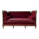 Canapé banquette lit d'appoint Louis XVI en velours bordeaux