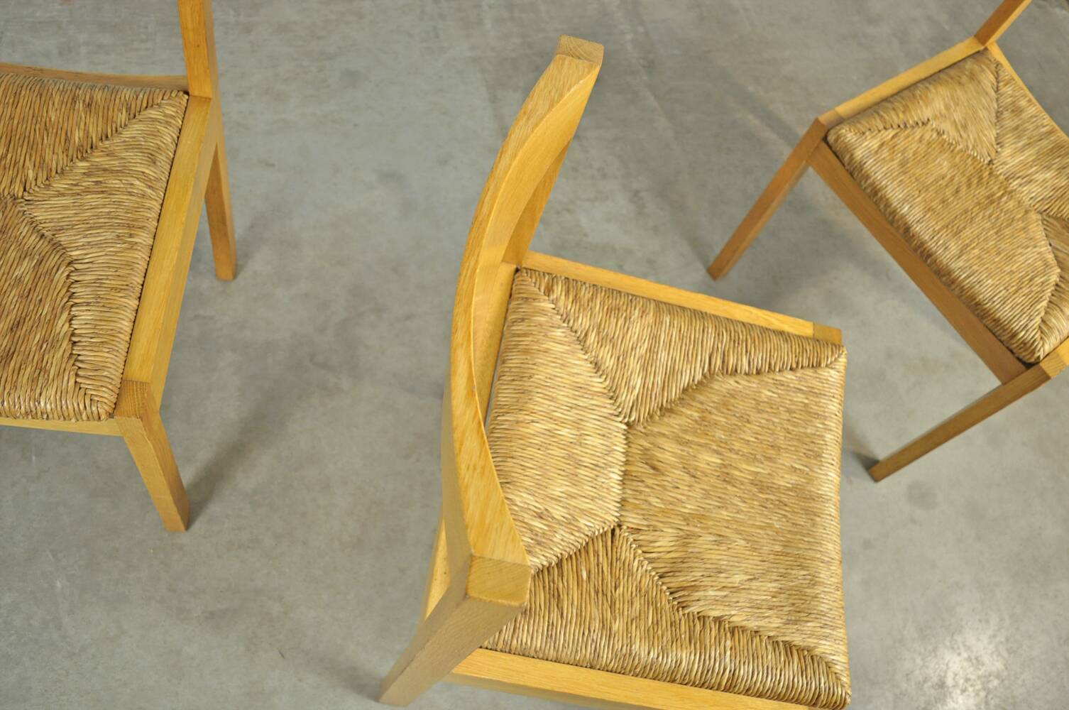 Vintage dutch design oak dining chairs, 1960s