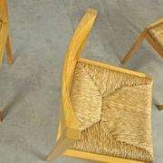 Vintage dutch design oak dining chairs, 1960s