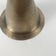 Rare pair of bell and candlestick in the shape of an hourglass, postmodern style - Memphis in metal, 1980.