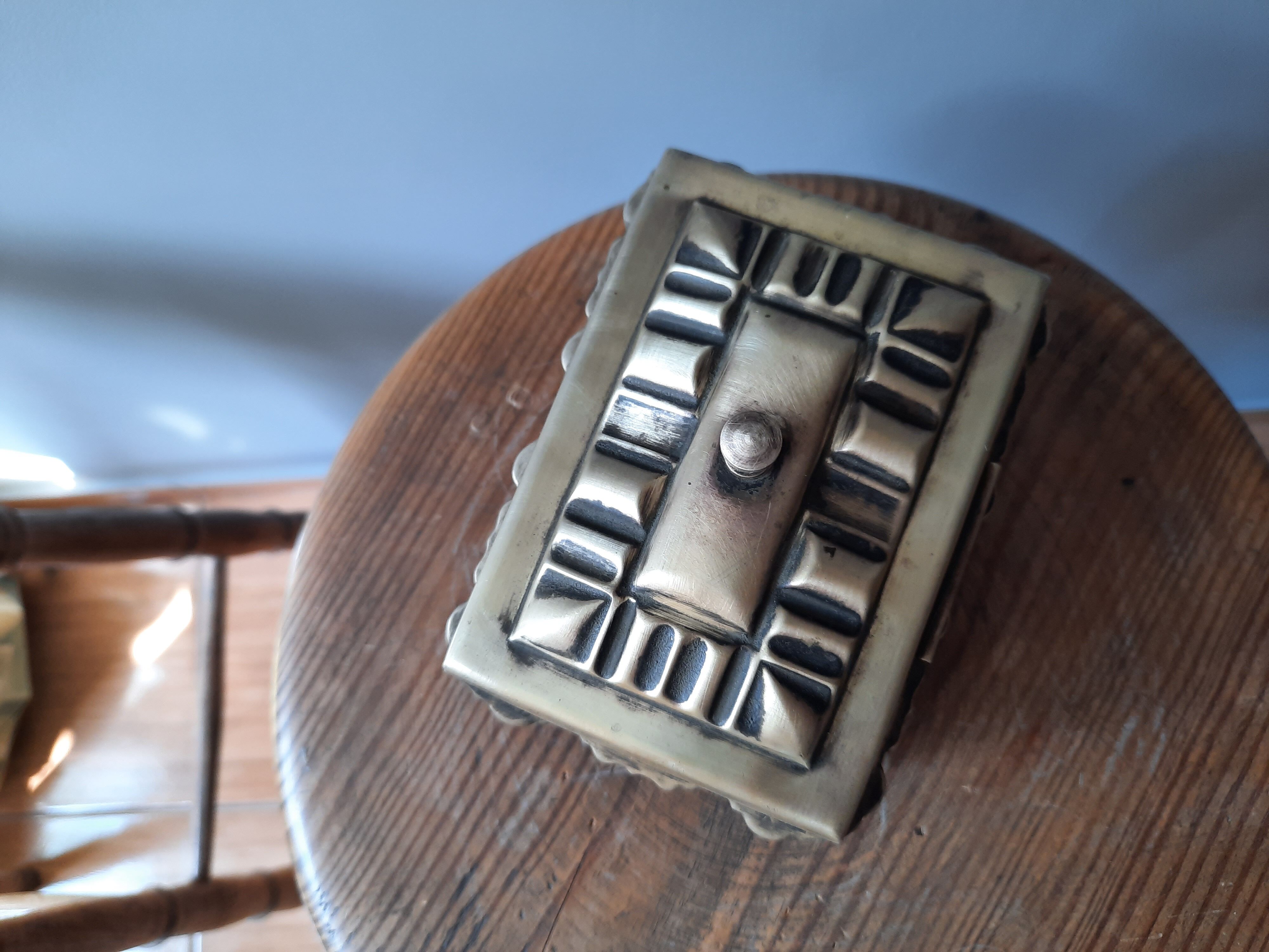Brass art deco box