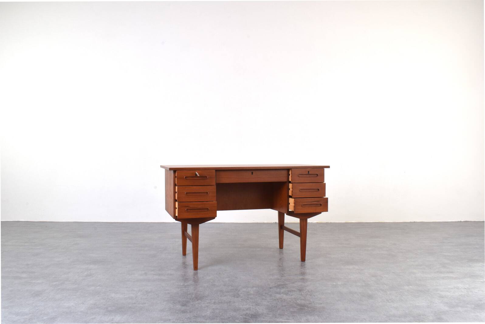 Mid-Century Danish Teak Executive Desk, 1960s.