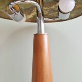 Grande lampe nautique bois et laiton années 80