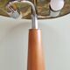 Large nautical lamp in wood and brass from the 80s