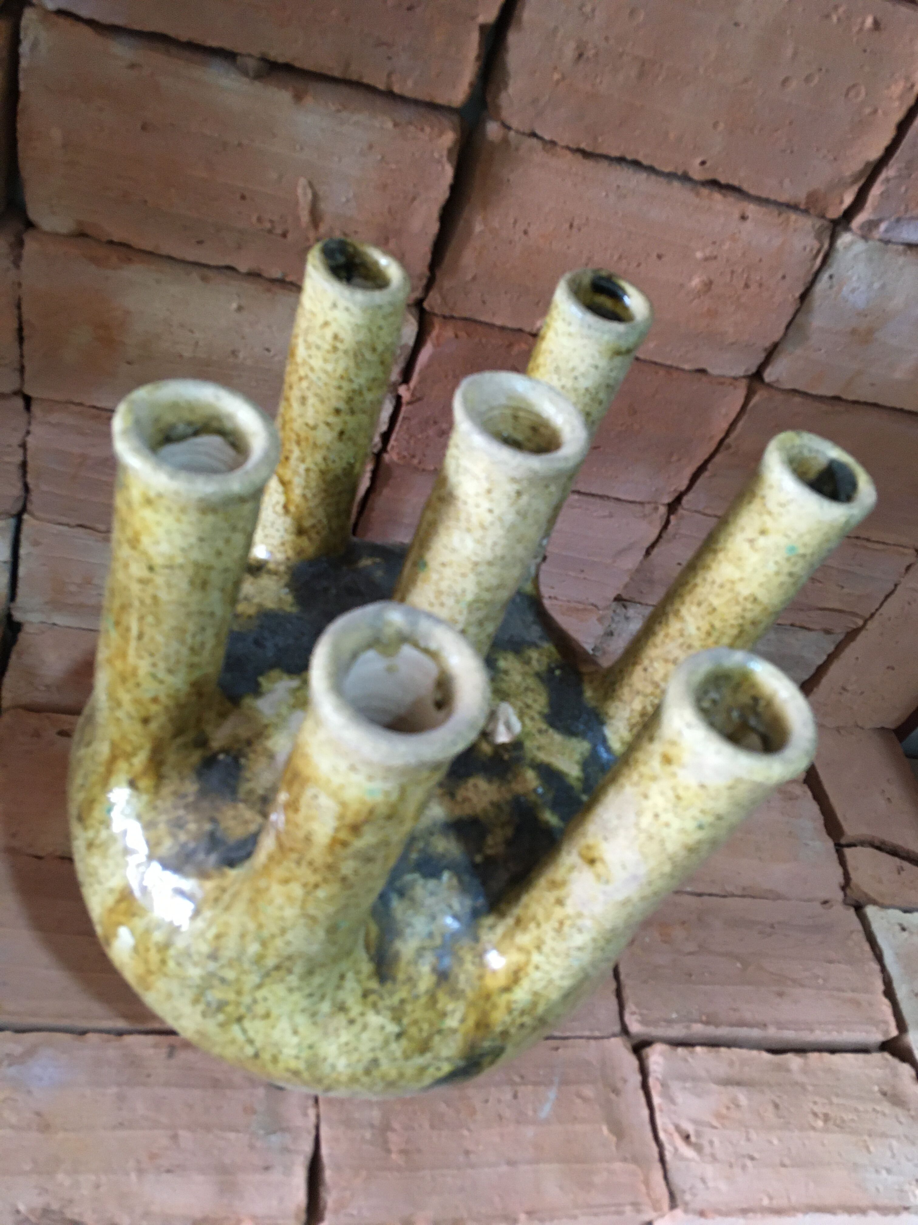 Candlestick / Authentic Tamegroute Pottery Vase