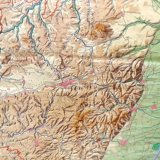 Map of the district of Rhenish Hesse and Palatinate 215 cm
