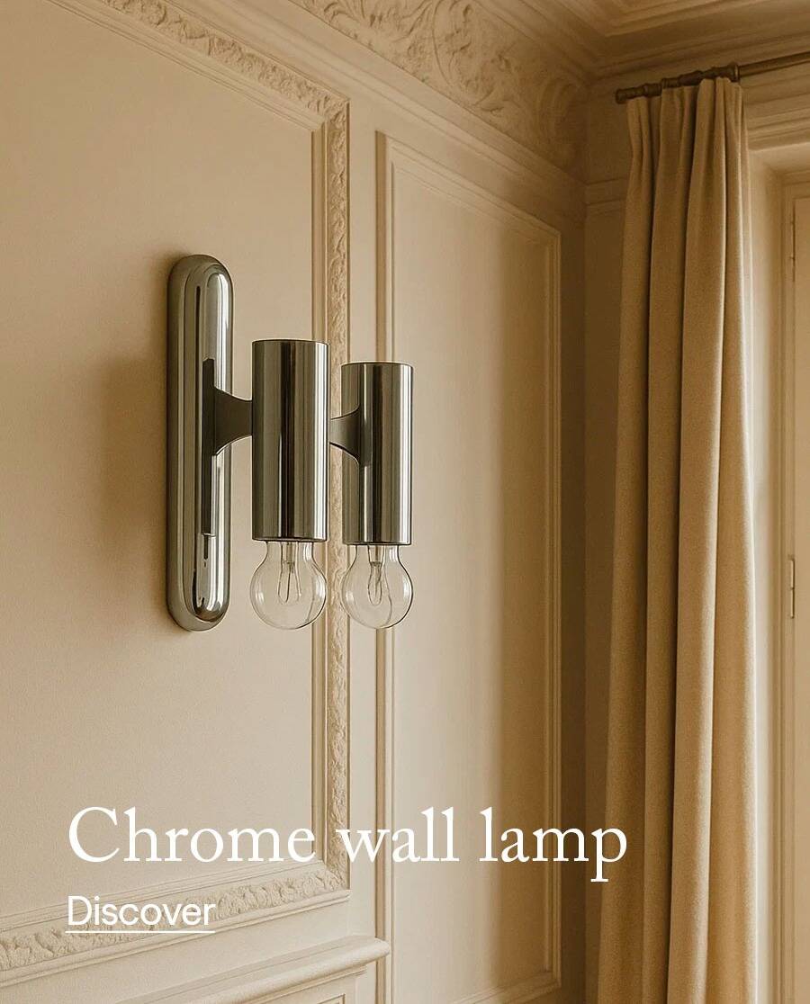 Chrome wall light