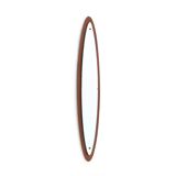 Oval wall mirror in teak, 1960s